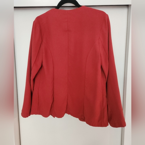 Cupcakes & Cashmere Open Front Blazer Burnt Orange NWOT Size Medium - Picture 3 of 3